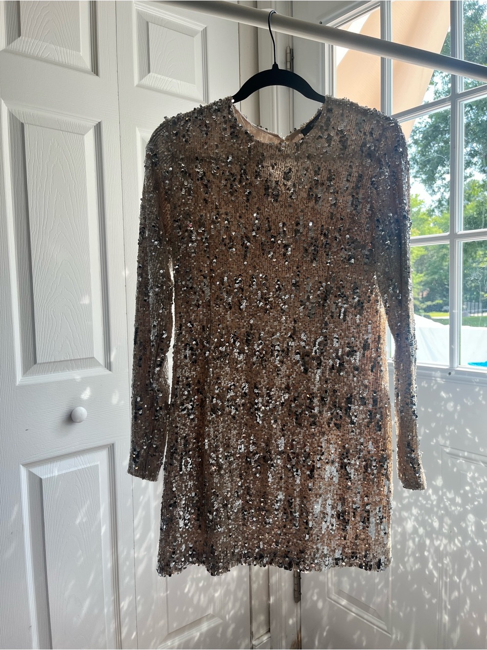 Sequin Long Sleeve Mini Dress Homecoming Party Dress